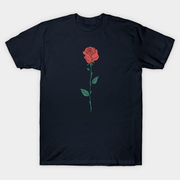 Red Rose T-Shirt by Olooriel